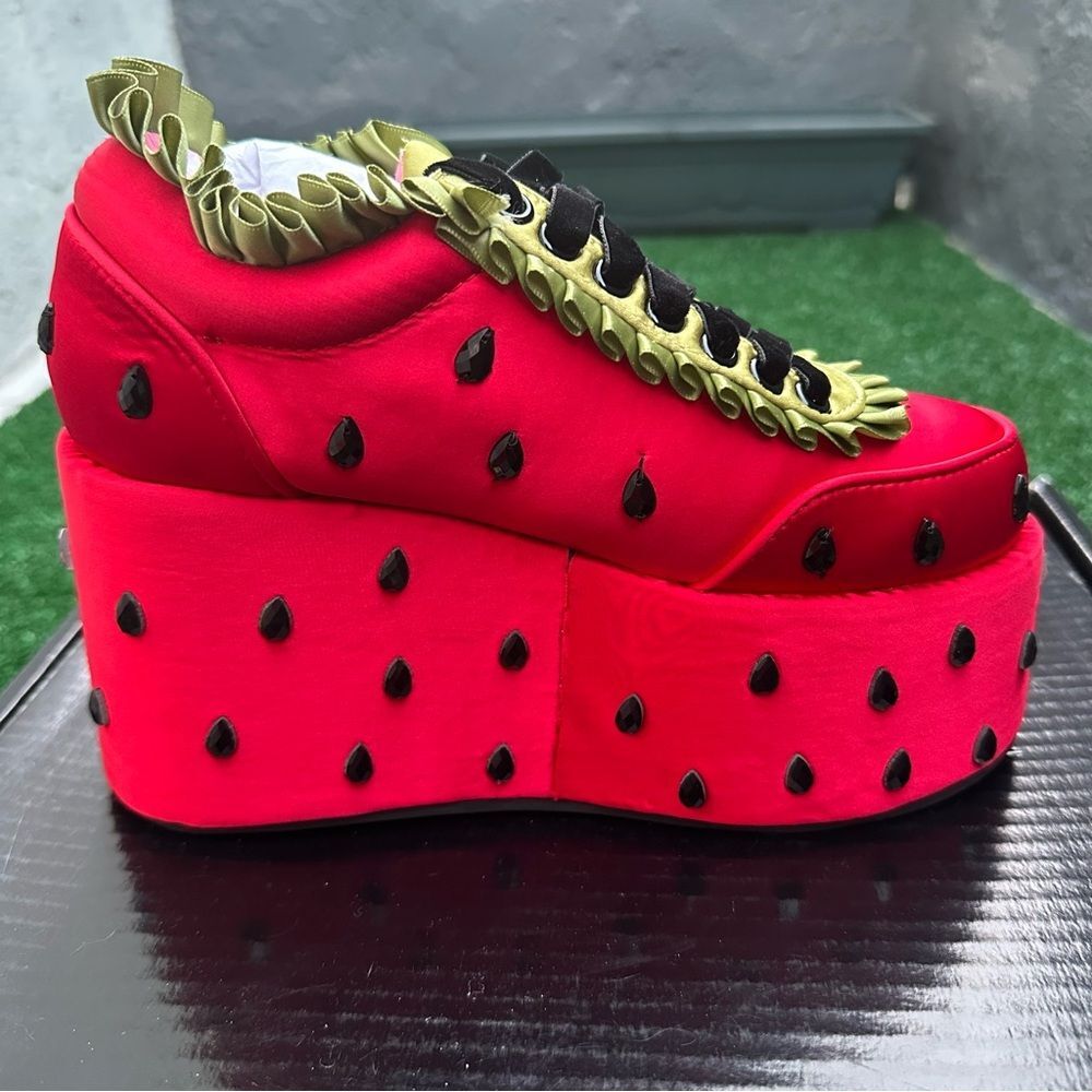 Strawberry shortcake X dolls kill Watermelon Platform Sneakers – Rhinestone Seed